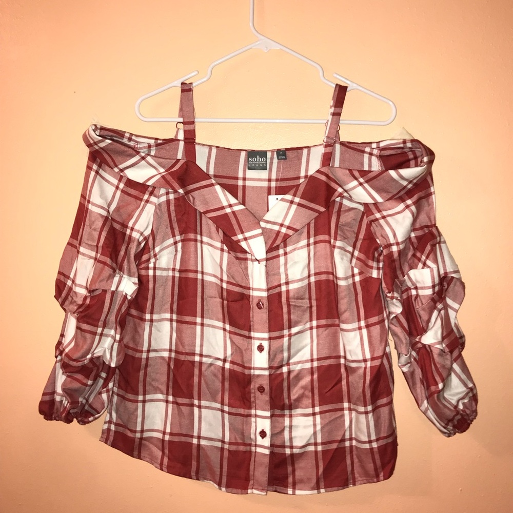 SHOULDER LESS BLOUSE